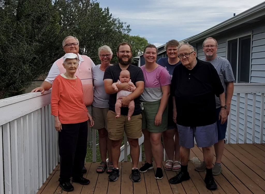 Liz with her extended family in Eagan, MN