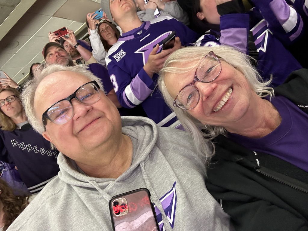 Liz at a sports event